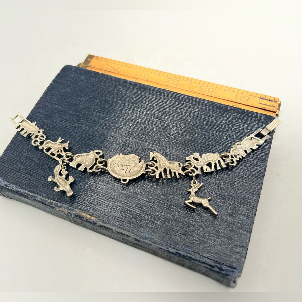 Noah’s ark charm bracelet silver tone 7” - Picture 6 of 6
